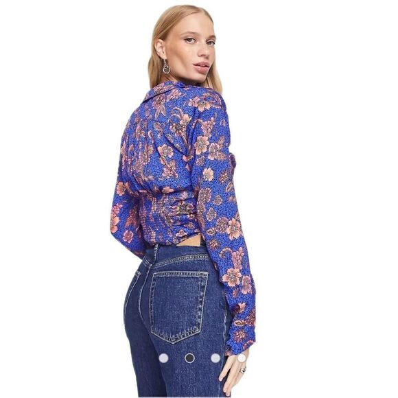 Free People I Got You Print Crop Top - Picture 2 of 7